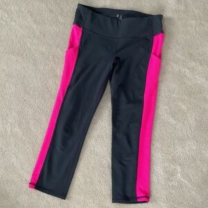 GAP Black and Pink Athletic Jogging Yoga Work Out Pants capris